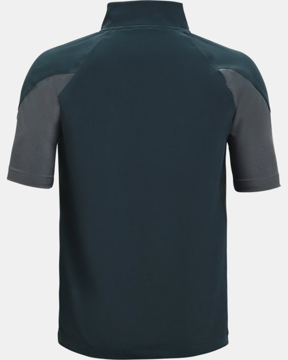 Boys' UA Squad Short Sleeve ¼ Zip, Gray, pdpMainDesktop image number 1